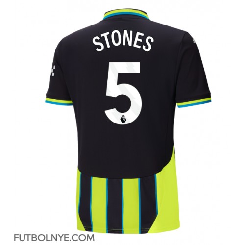 Camiseta Manchester City John Stones #5 Visitante Equipación 2024-25 manga corta